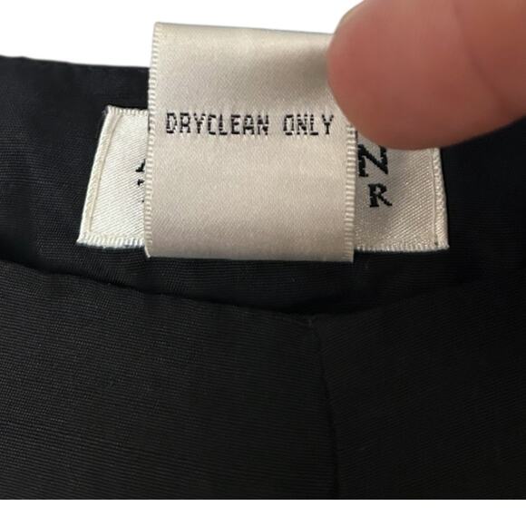 Allison Taylor 100% Silk Pants Women’s 6 Black Cocktail Novelty Embroidery Y2K - Picture 7 of 7